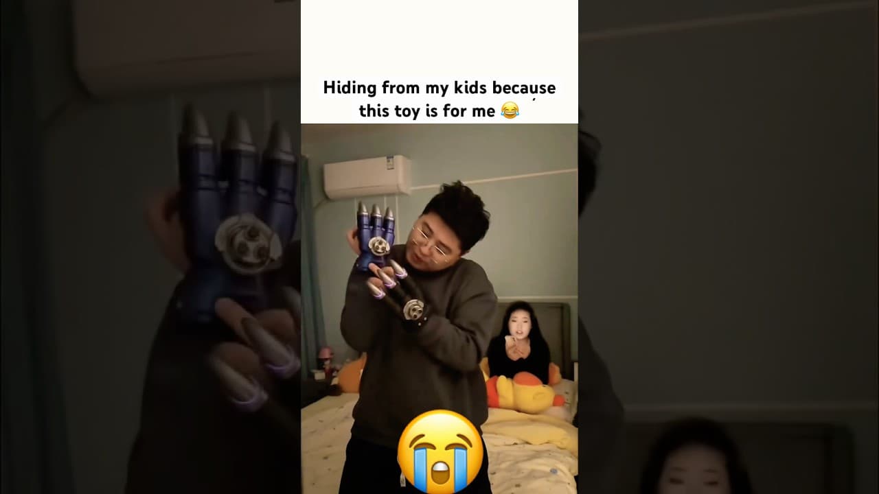 Hiding from my kids because this toy is for me 😂