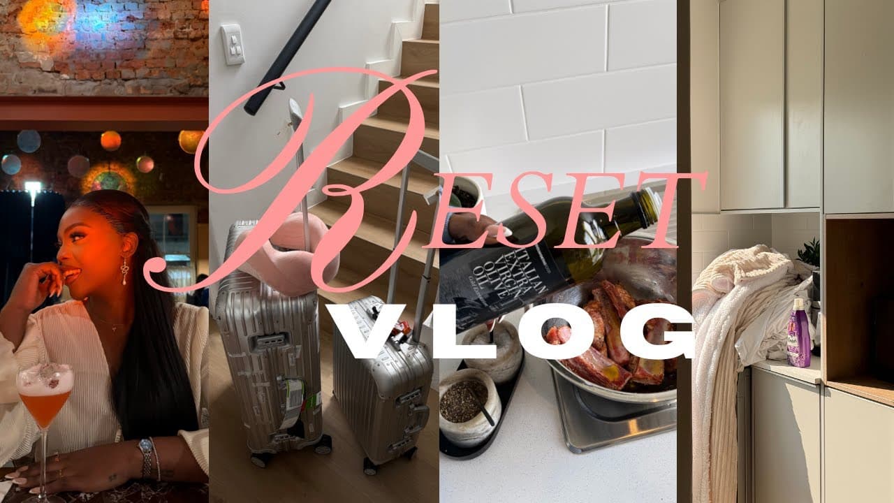 #vlog : travel reset , cook with me + sephora haul &  first impressions + GRWM dinner with a friend