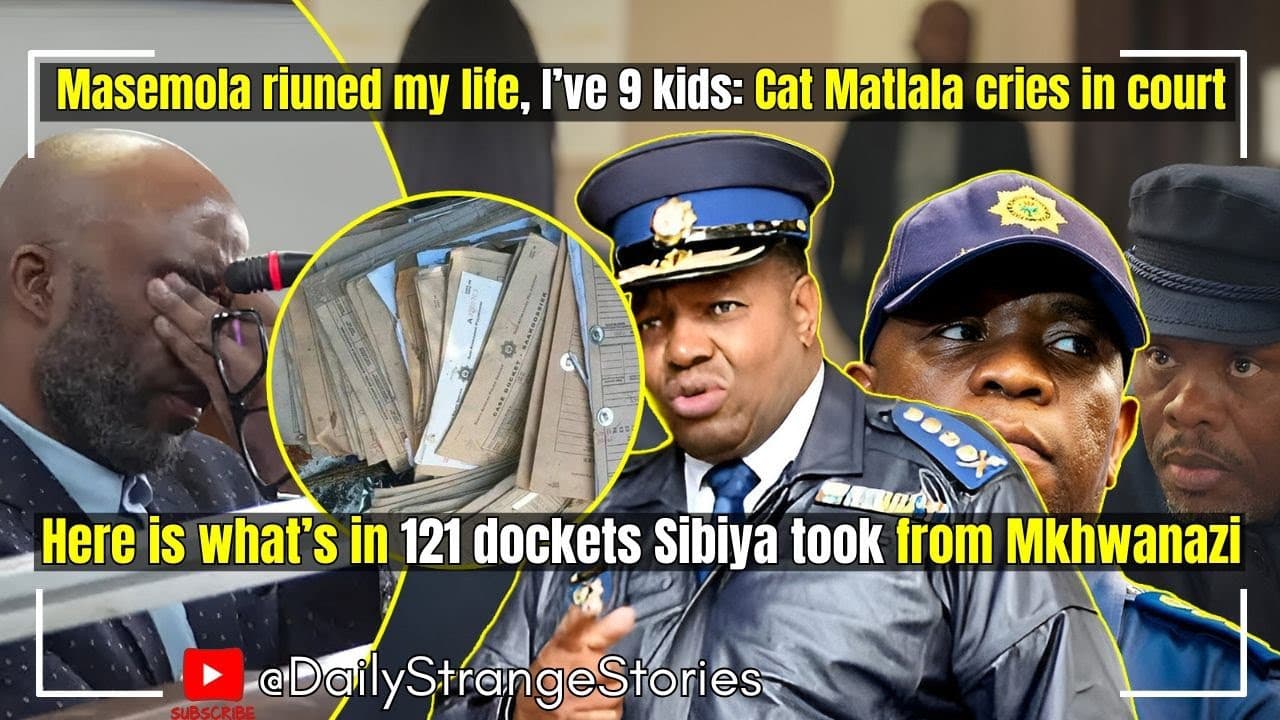 Cat Matlala cries as Masemola ruins his life. See what's in 121 dockets Sibiya took from Mkhwanazi