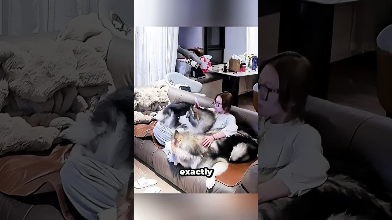 Sus perros la detuvieron en la puerta…#trending #animales #viralvideo #shorts