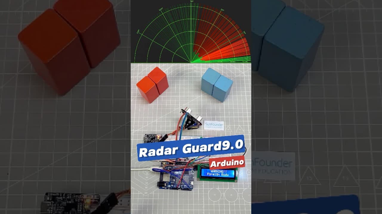 Object Detected! Arduino Triggers LED + Buzzer 🚨#Arduino #RadarScanner #ultrasonicsensor