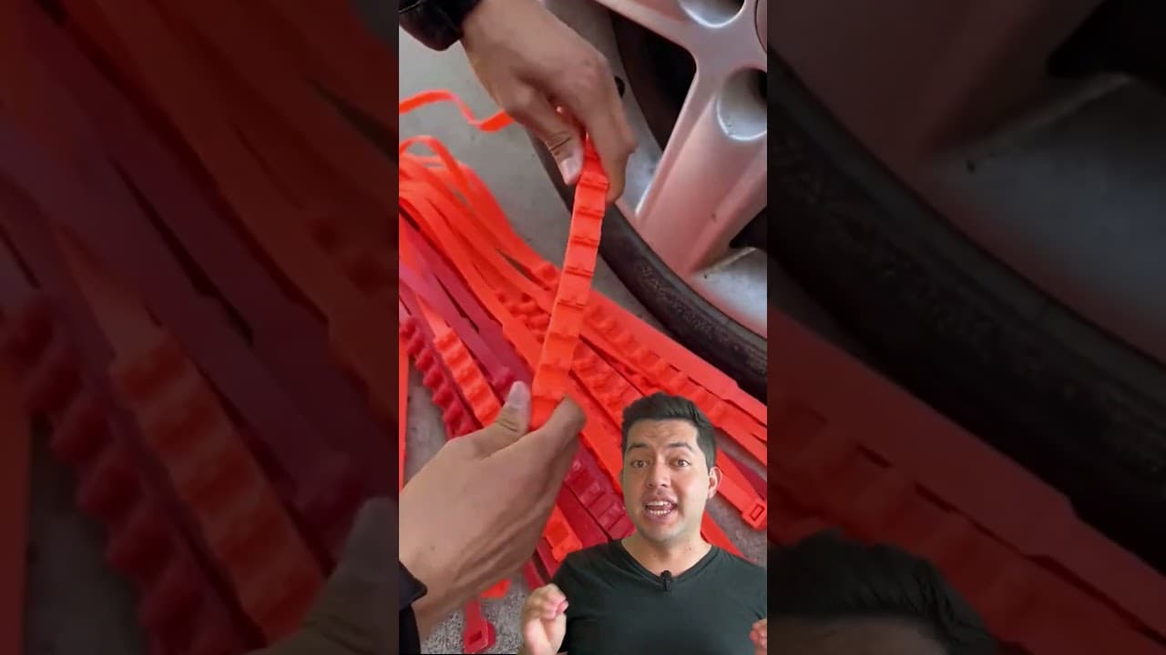 Cadenas para evitar que el auto se resbale en la nieve.