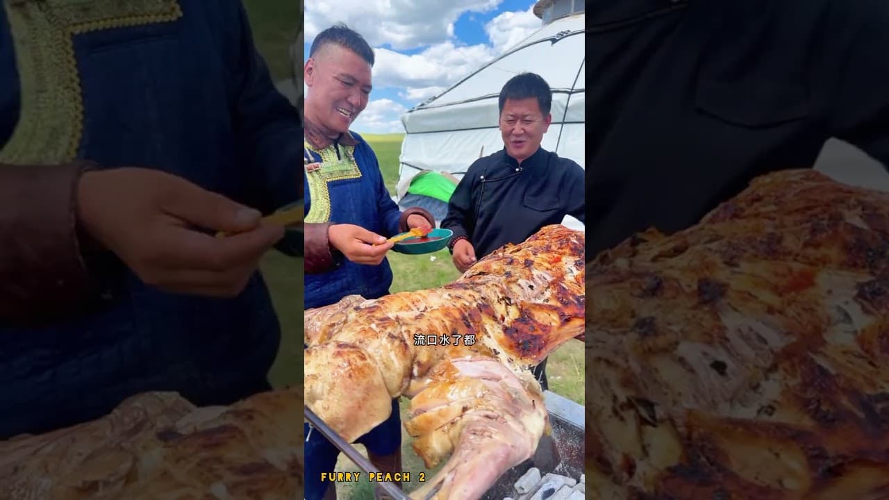 هذا الرجل يكرم ضيوفه بوليمة فخمة 😲 !! #food #shorts