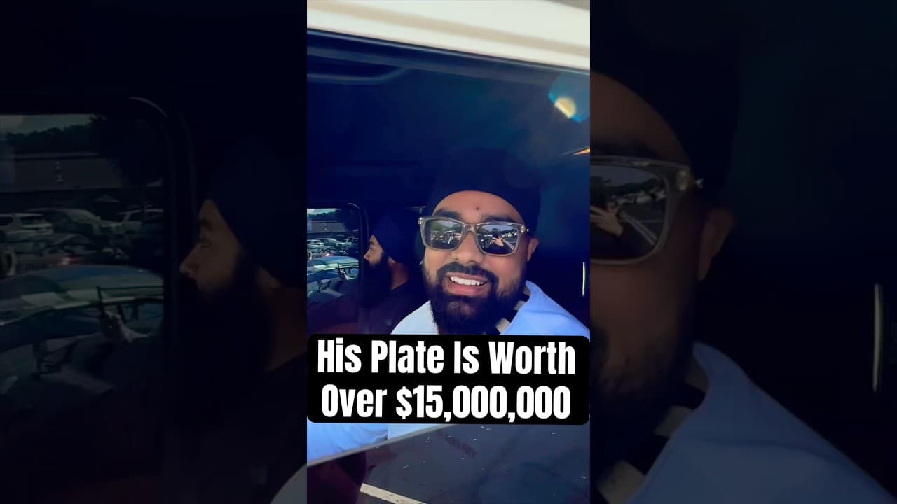 His License Plate Is Worth Over $15,000,000 😳