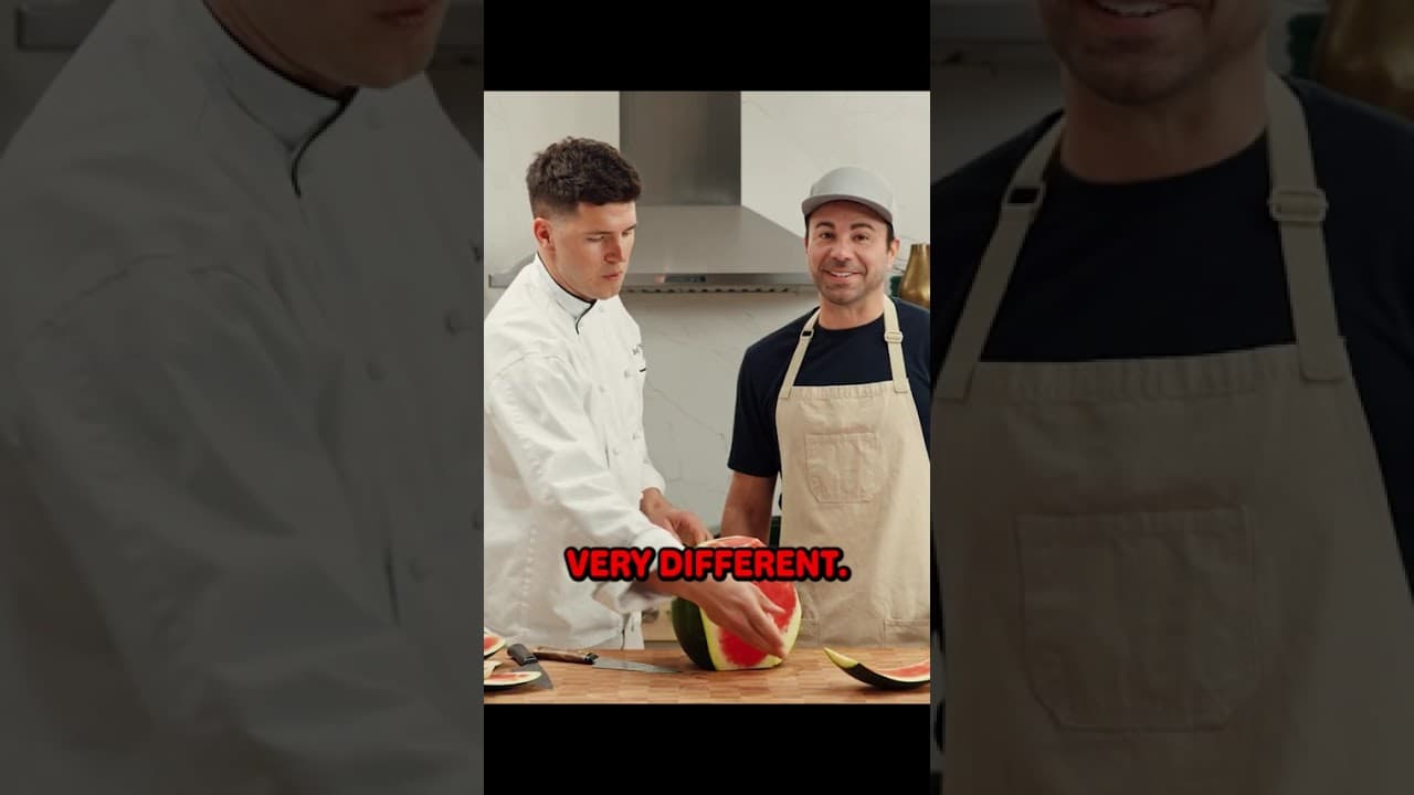 Can @MarkRober Take The Rind Off A Watermelon Perfectly? @NickDiGiovanni
