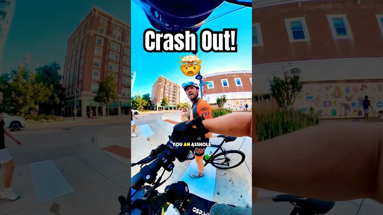 Cyclist Looses Mind After I Confront Him 😆