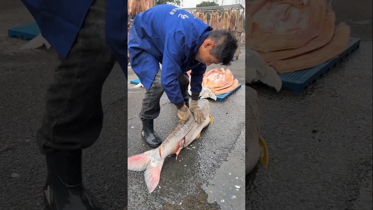 Large Fish Cutting Technique 🐟🔪 Amazing Skills #shorts