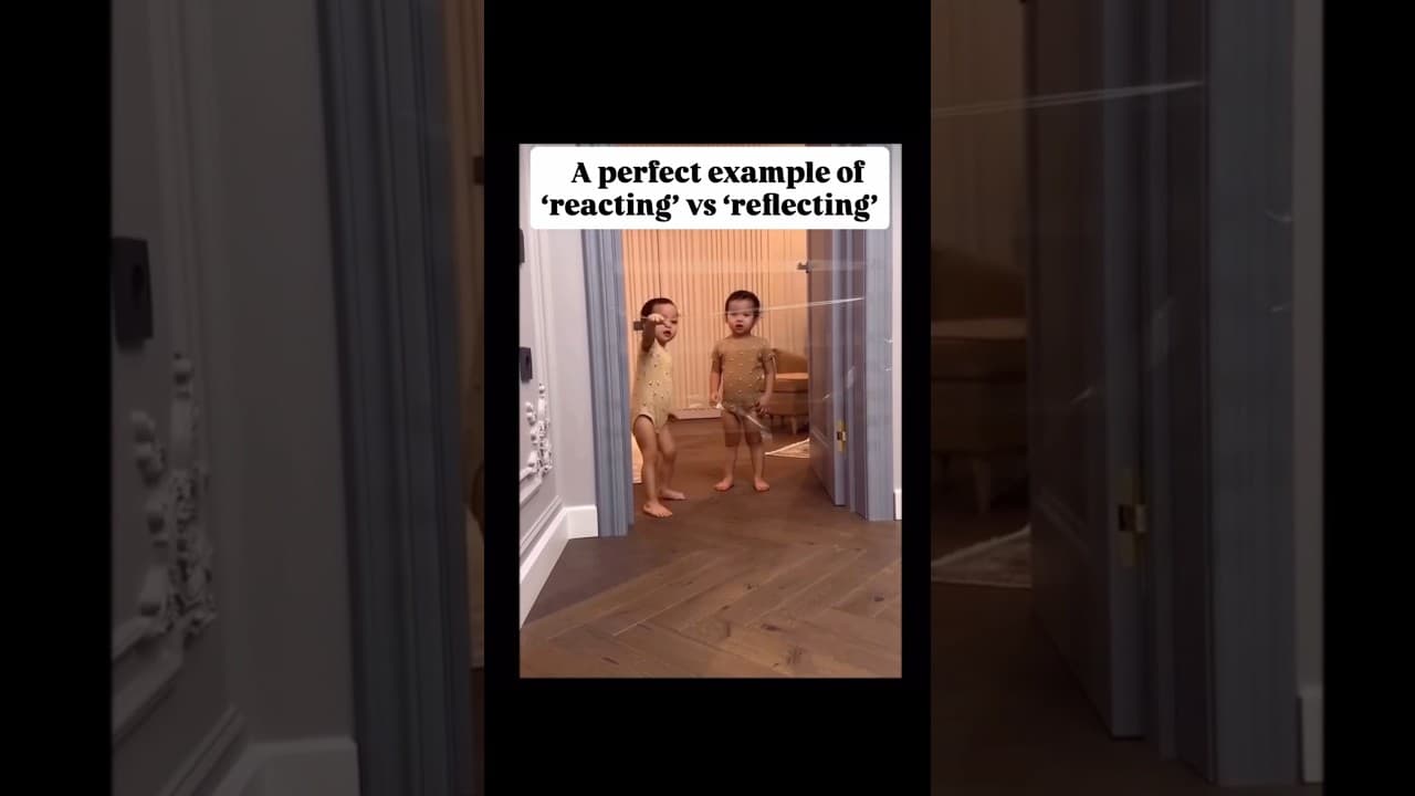 A periect example oof 'reacting' vs 'reflecting'🙌🏻