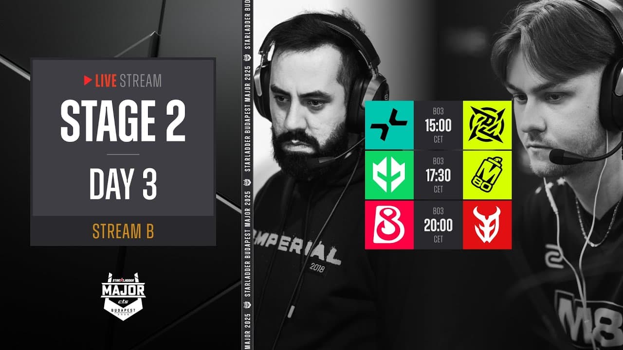 English Stream B | StarLadder Budapest Major 2025 - Stage 2 - Day 3