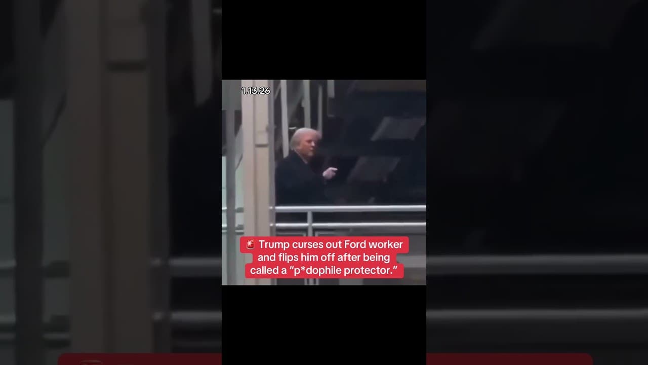 WATCH: Trump FLIPS OFF Ford worker after worker calls him a “pedophile protector"