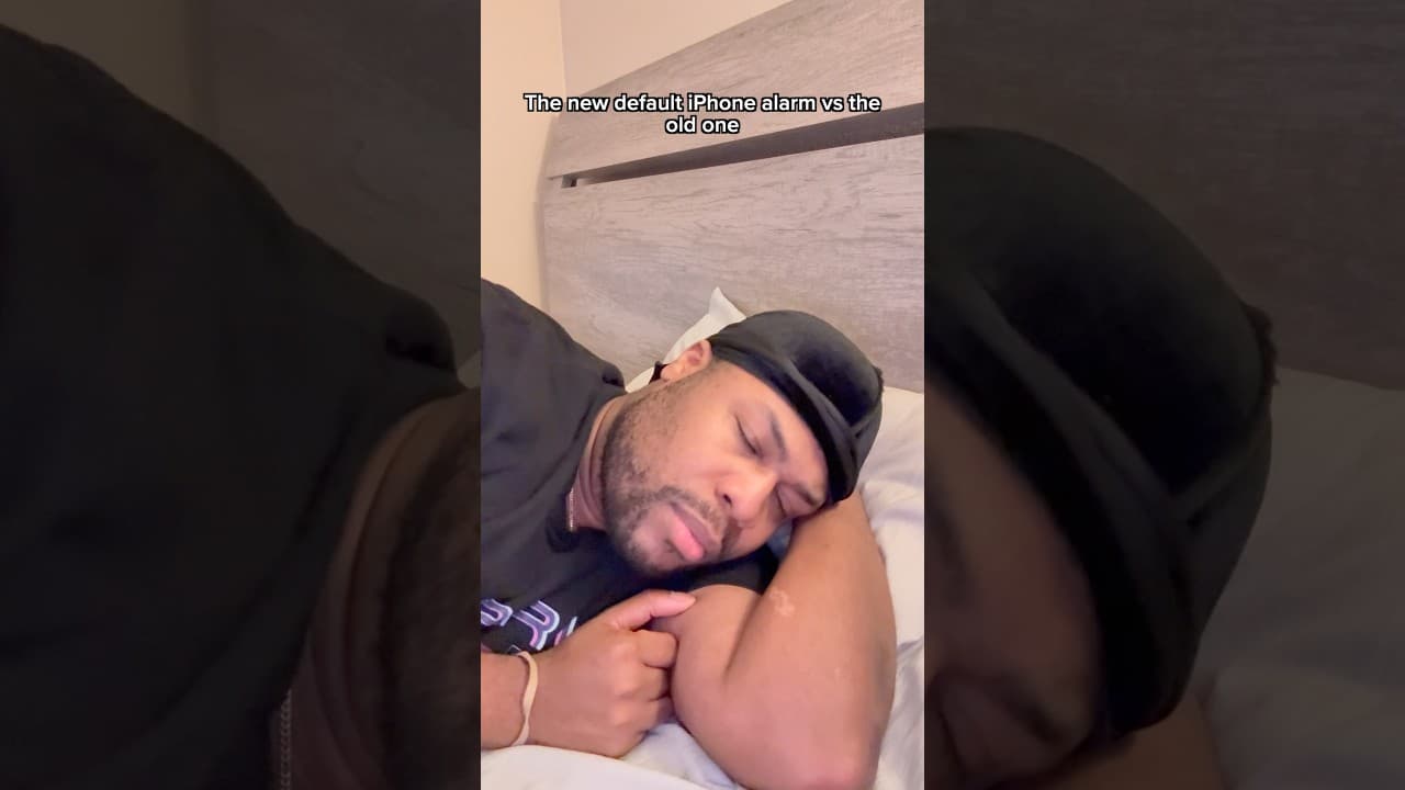 The new default iPhone alarm vs the old one