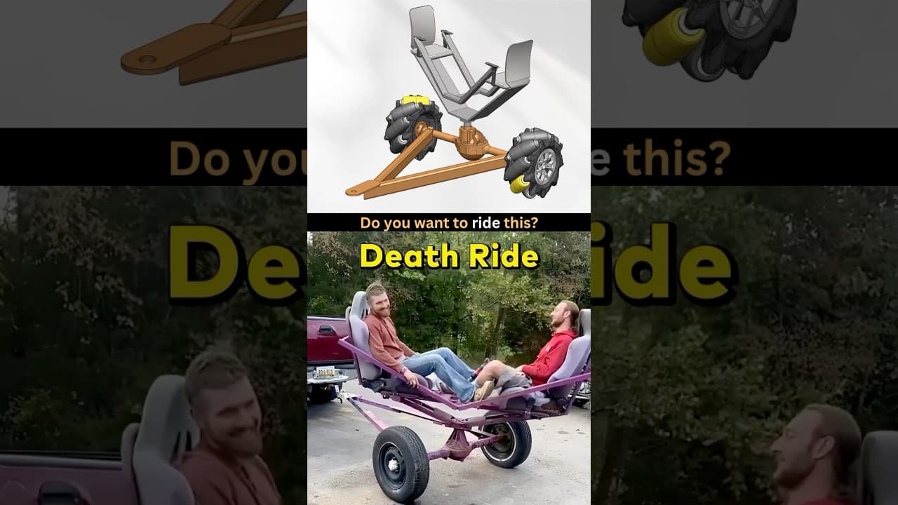 Who do you want to go on this ride with? 💀🤔 #death #ride #mech #auto #cad #3ddesign #engineering