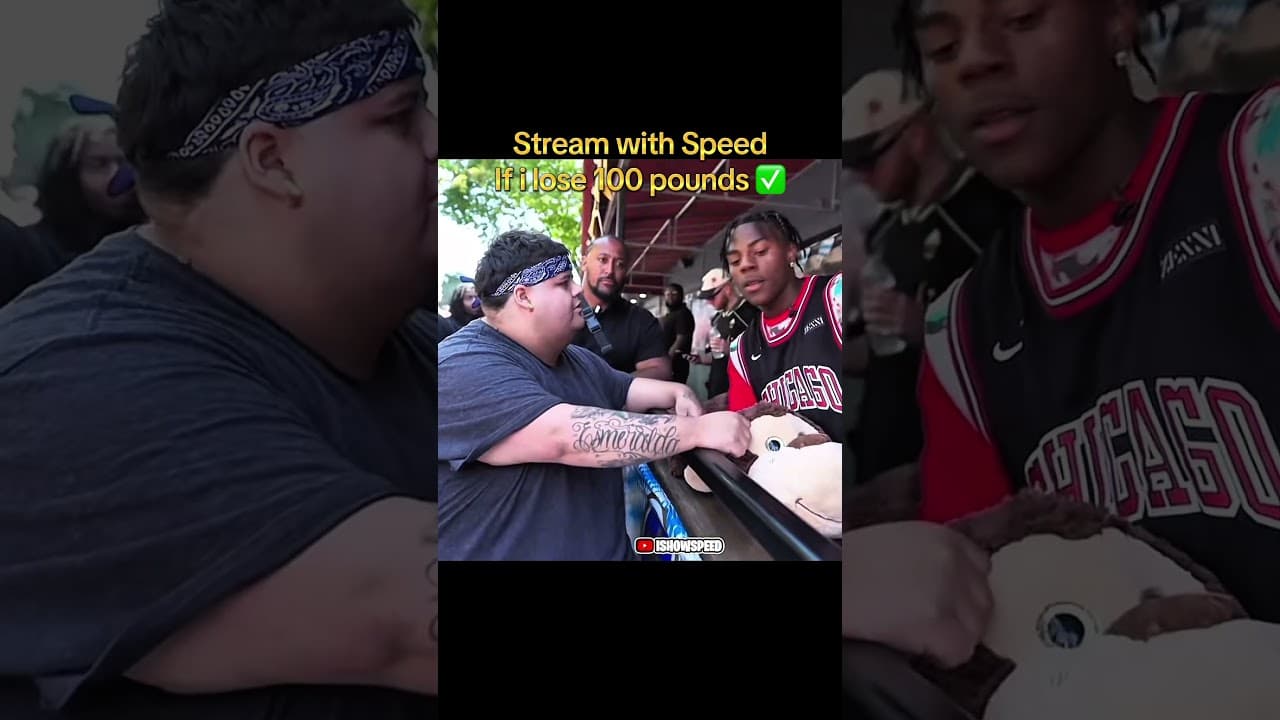 moment @IShowSpeed encourages streamer to lose 300lbs 🏋️ #ishowspeed #ishowspeedclips #weightloss