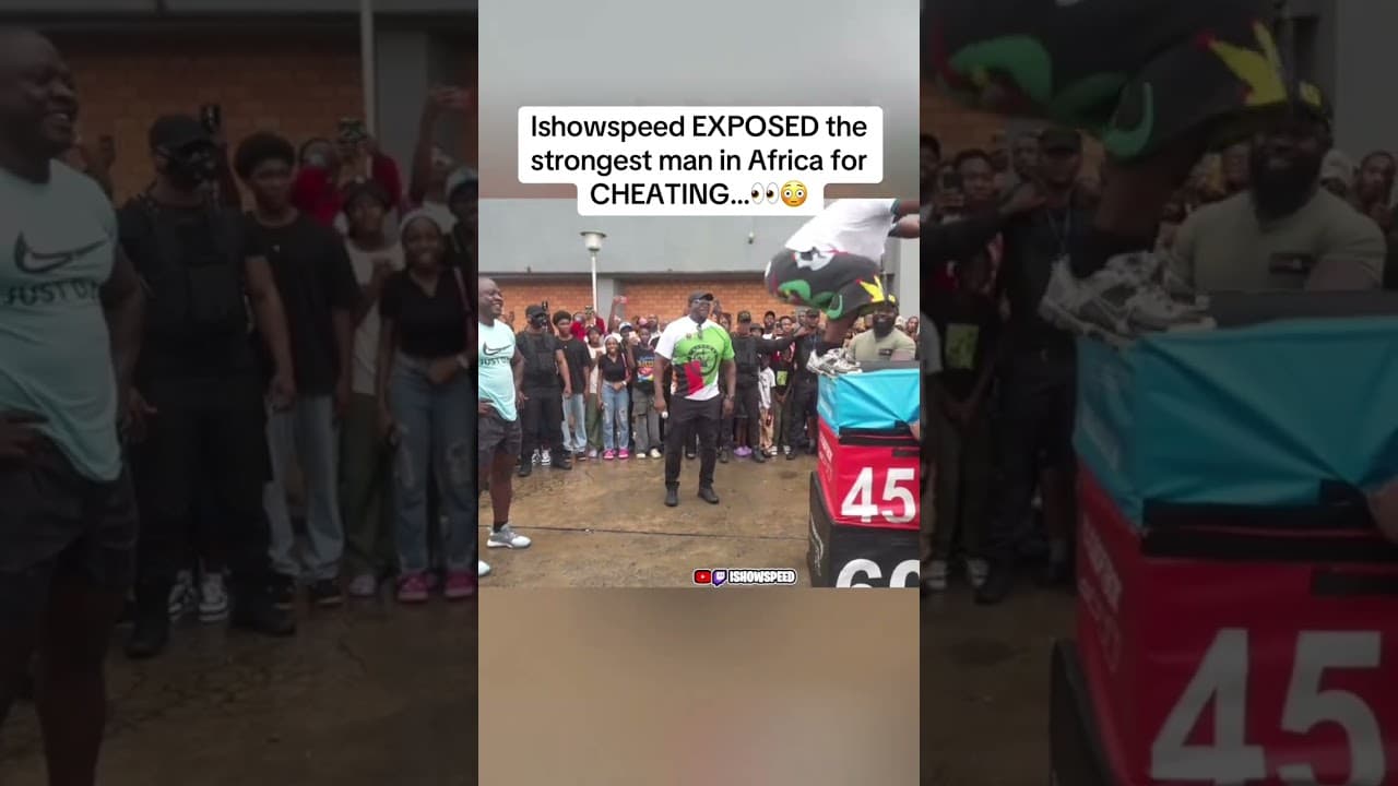 IShowSpeed EXPOSED the strongest man in Africa for CHEATING…👀😳#fyp #fyp