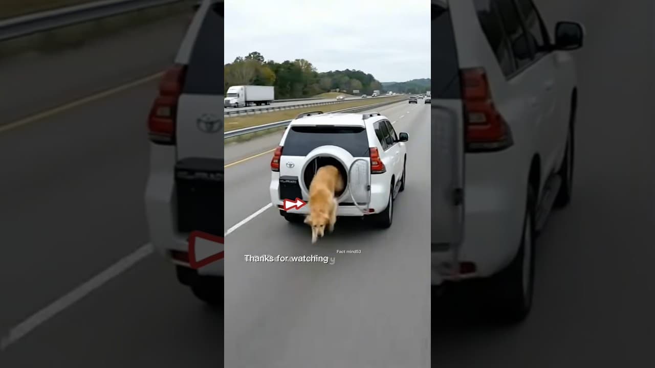 This dog falls out of its owner's car #shortsvideo #viralvideo #trending #car
