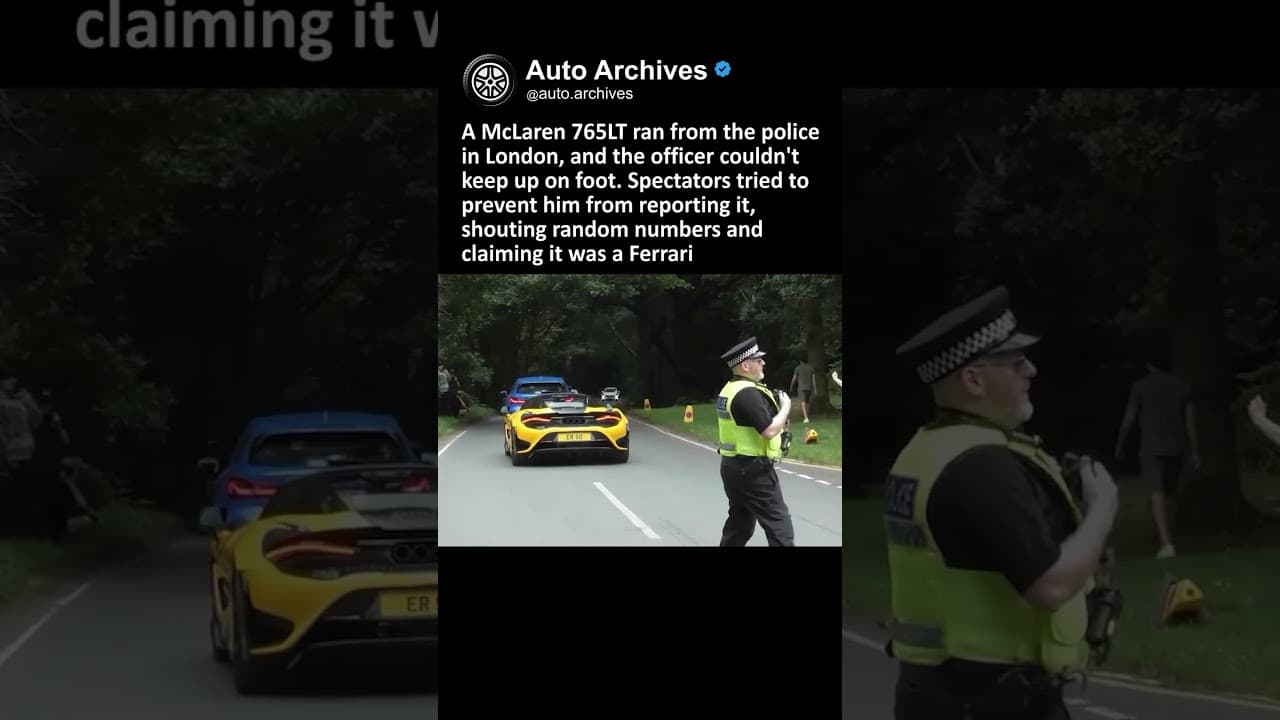 McLaren 765LT runs from police