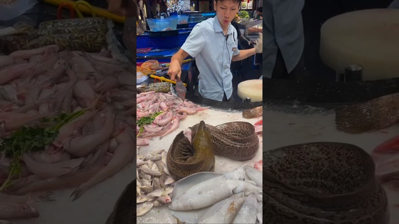 cutting eel fish bite #fish #fish