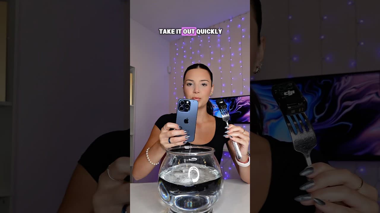 If your phone falls in the water, don’t panic, just do this! #iphone #iphonehacks #iphonetips