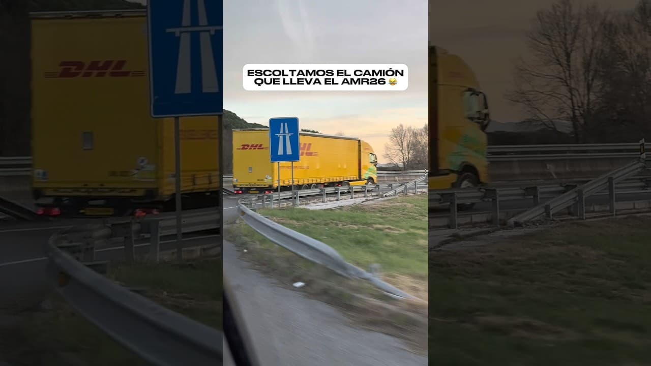 ESCOLTAMOS AL CAMIÓN QUE LLEVA EL AMR26 DE ALONSO AL CIRCUITO 🚘 #formula1