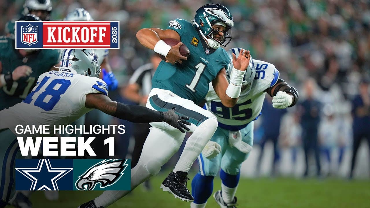 Dallas Cowboys vs Philadelphia Eagles | 2025 Week 1 Kickoff Game Highlights