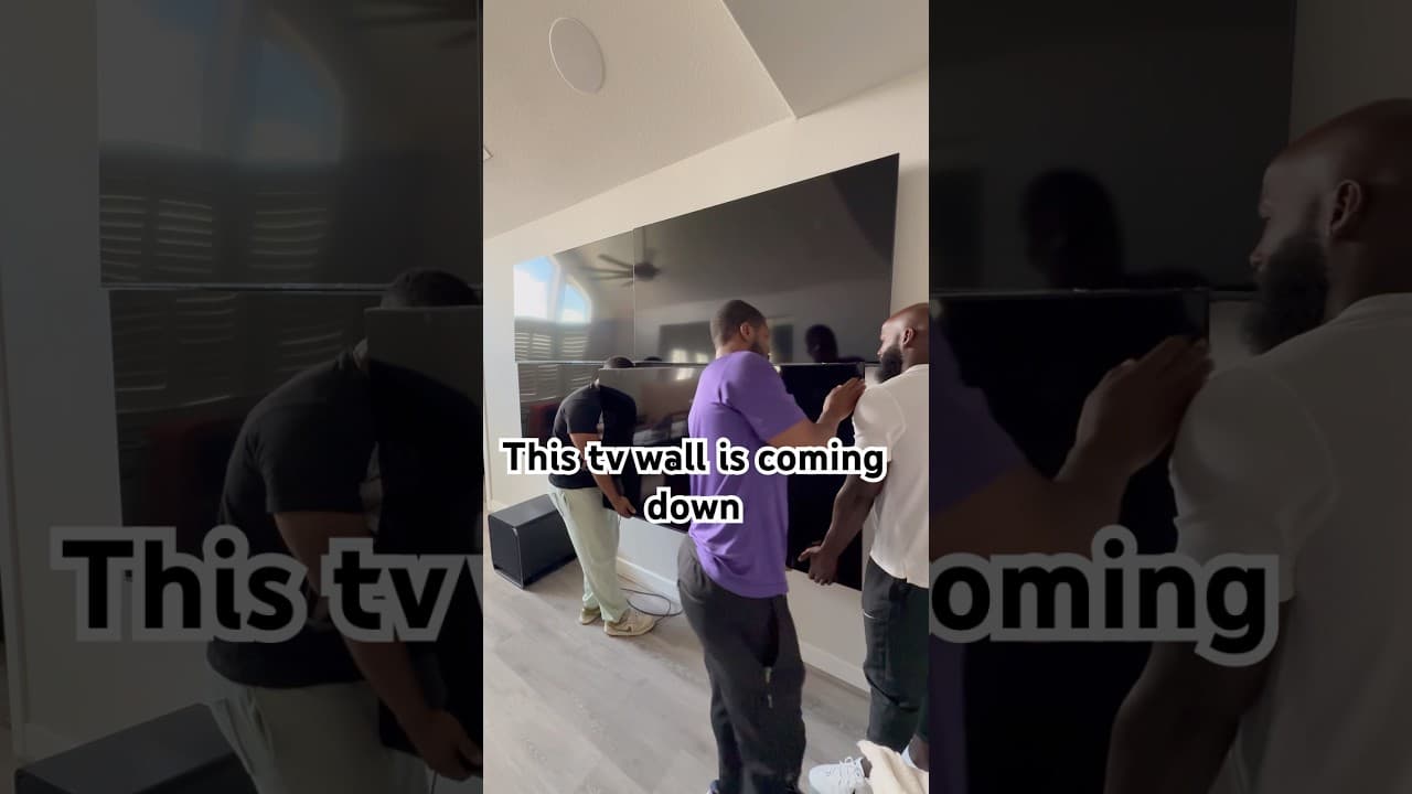 No more tv wall! #fyp #explore #howto #tiktok #shorts #reels #trending #audio #video #work #tvwall