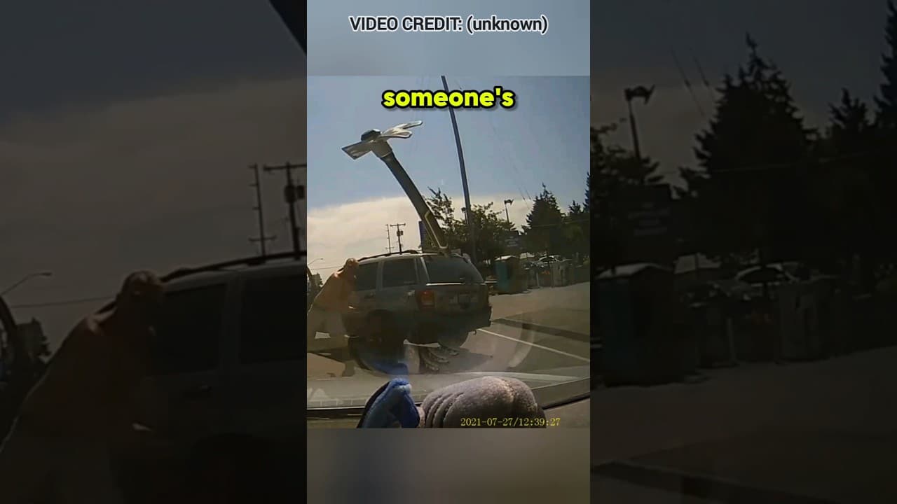 Road Rager Throws Axe At Driver!