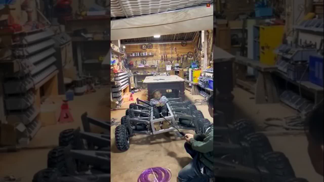 Chinese Mechanic Builds a Car That Runs on Land AND Floats on Water! 🚘🌊#facts #ytshorts #trending