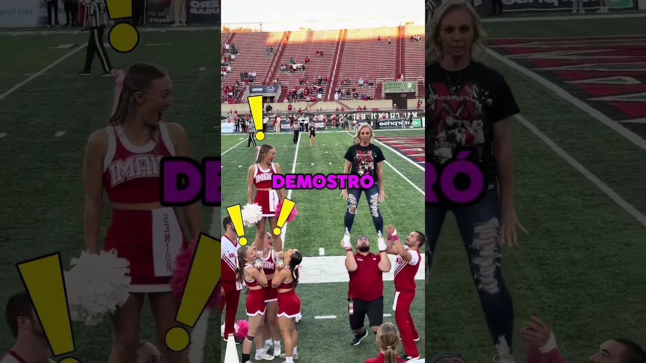 MADRE ANIMADORA para una HIJA SORPRENDIDA 👯‍♀️😱 #shorts #cheerleader #futbol #wow #mama