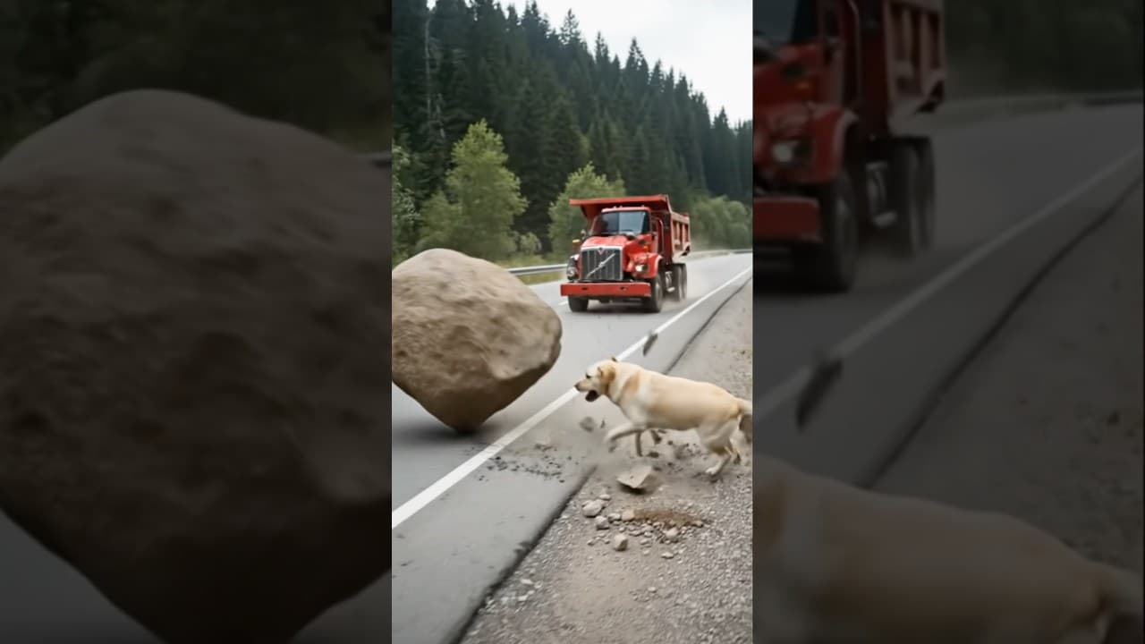 Labrador Retriever Father Saves Puppy with a Kind Man Help #labrador #dog