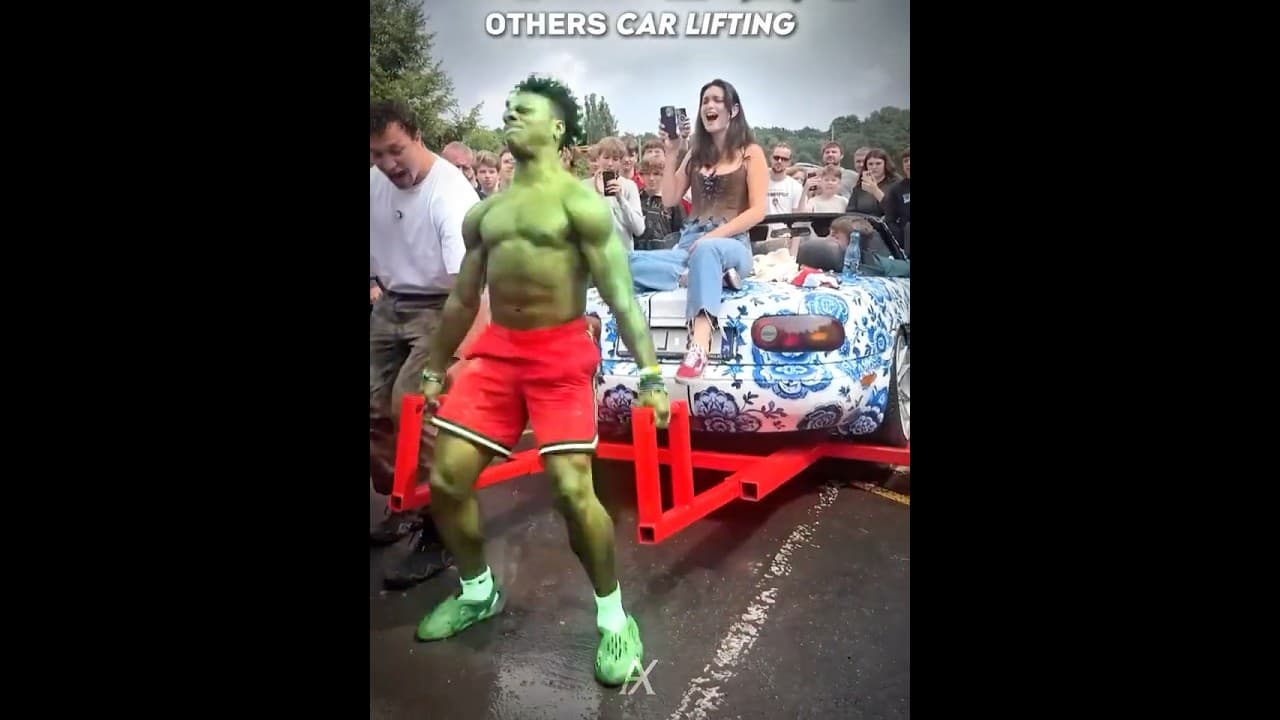 The best strongman car lifter💀