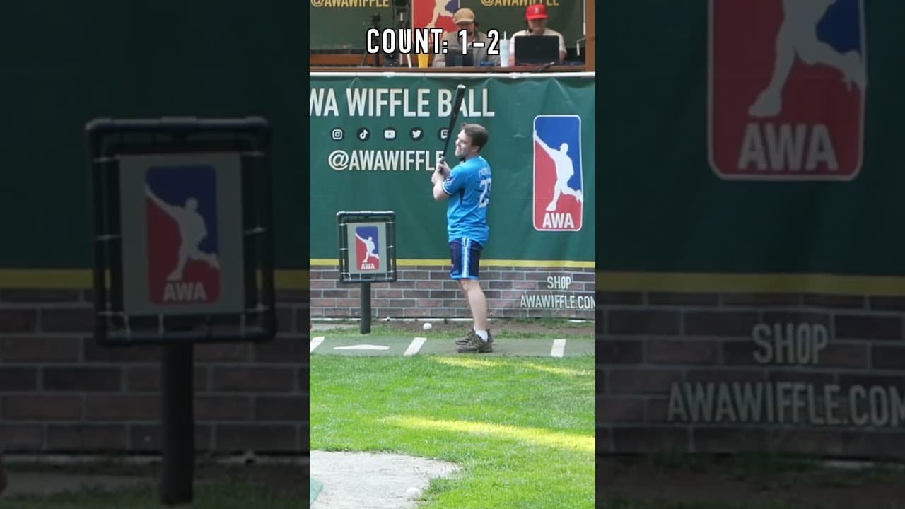 Should the Batter Be Thrown Out?🤯 #dingersornothing #wiffleball #baseball #shorts