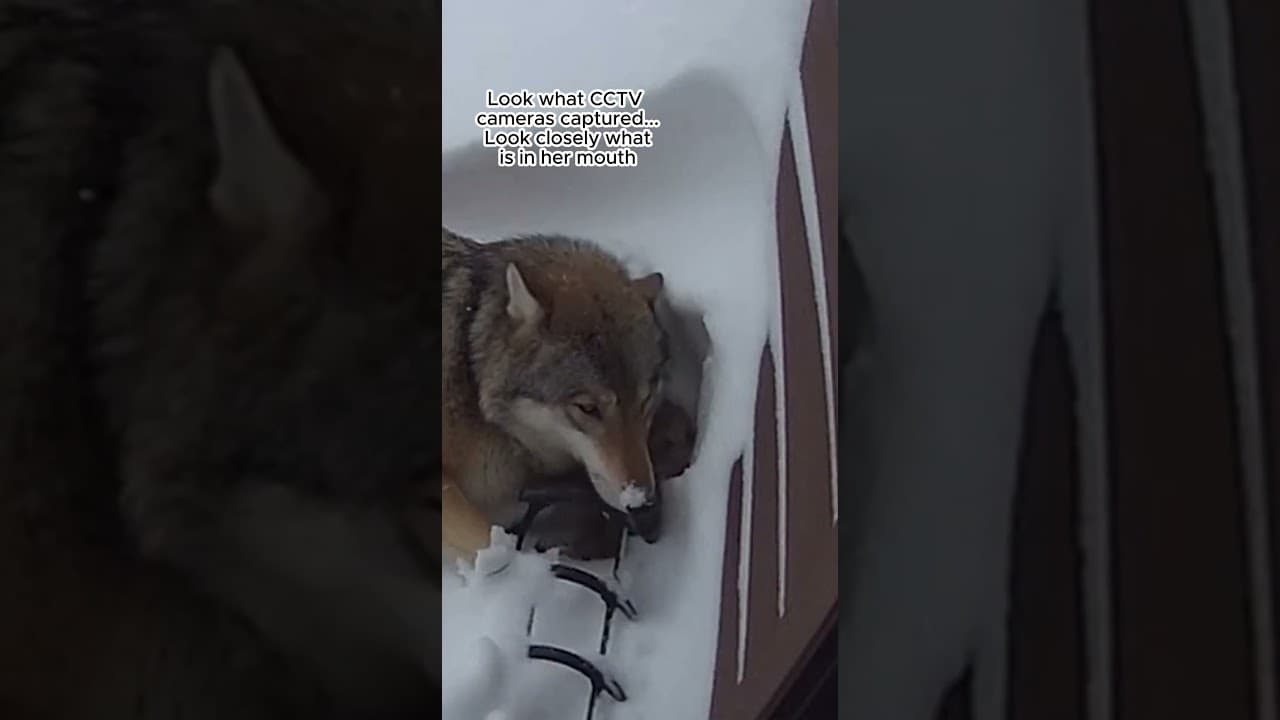She shielded her baby from the avalanche 😭💔 #animals #animalshorts