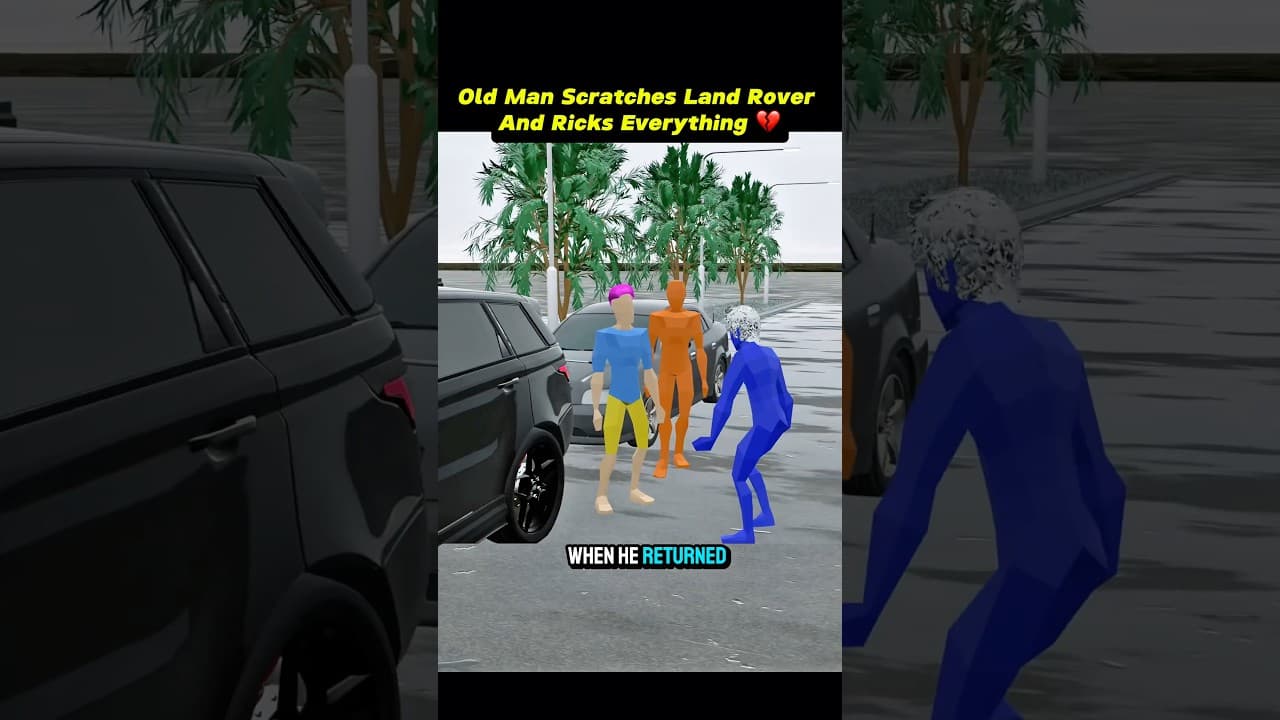 Old Man Gave His Everything…. To Repair The Scratches 💔..!!#lowpoly #3danimation #fypシ #emotional