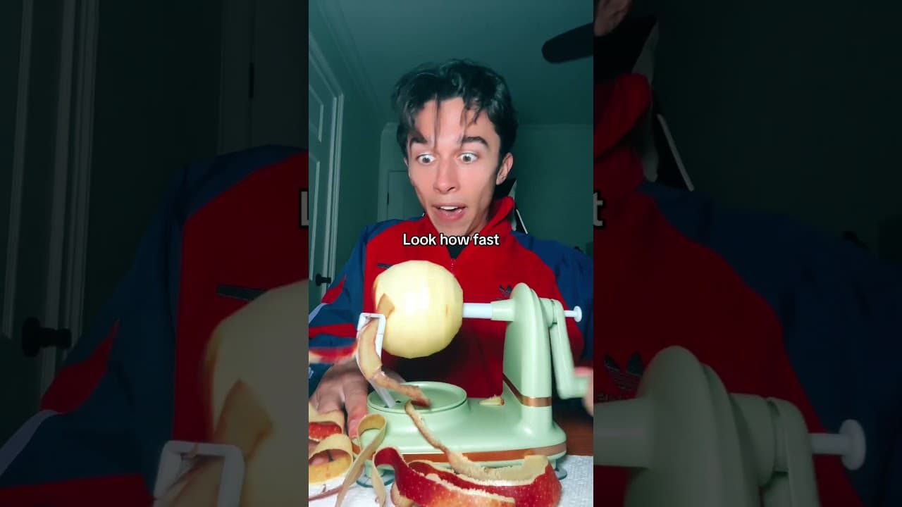 I Tried An Apple PEELER.. 🍎😭 #relatablestories #comedy #funnymemes