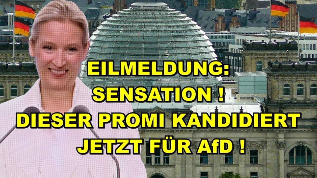 EIL: Dieser PROMI KANDIDIERT für AfD!