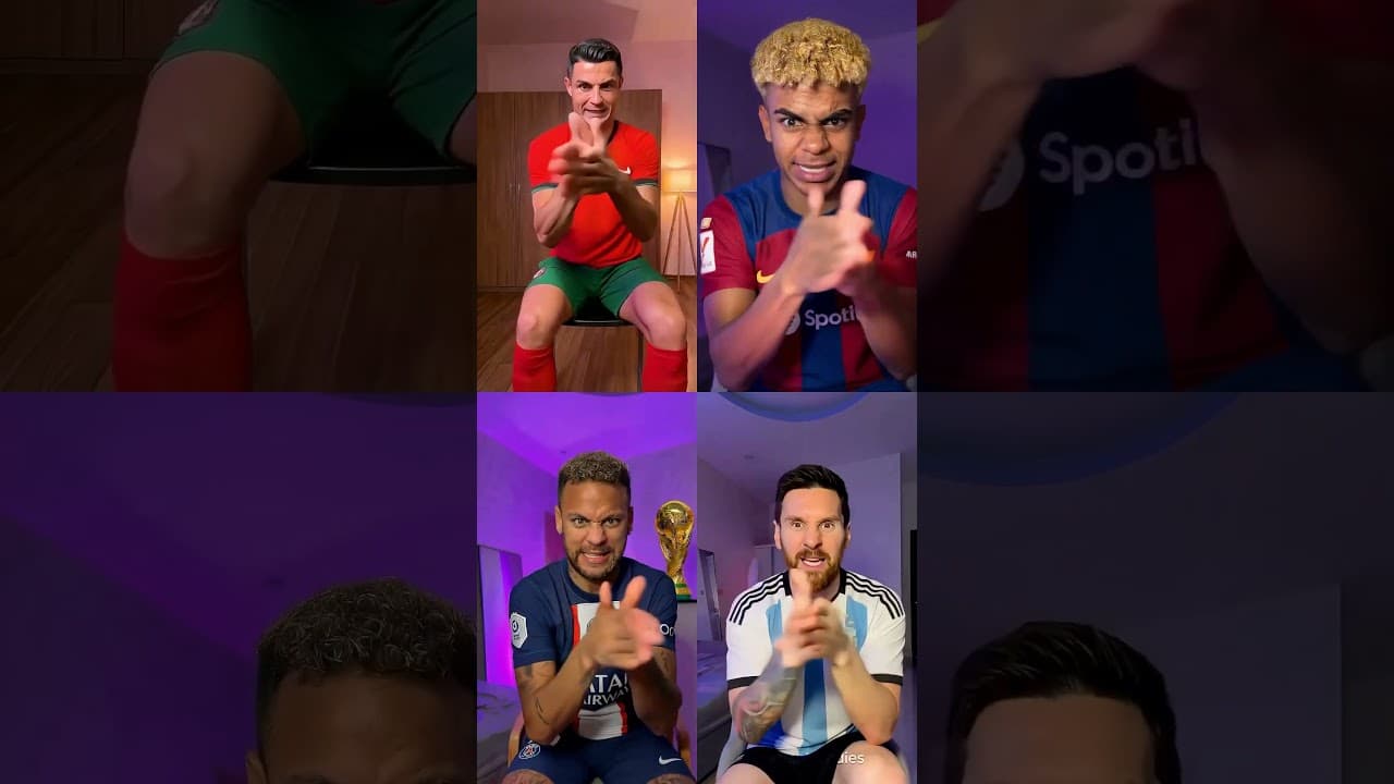 Ronaldo vs Messi vs Yamal vs Neymar MAKEUP Mix 💚💄CR7 🎬 #ronaldo #cute
