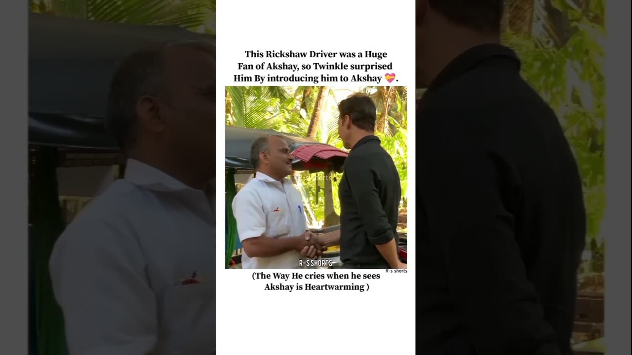 She gives him a moment to cherishes forever 💝🎀 ... #akshaykumar #twinklekhanna #rickshaw #shorts #yt