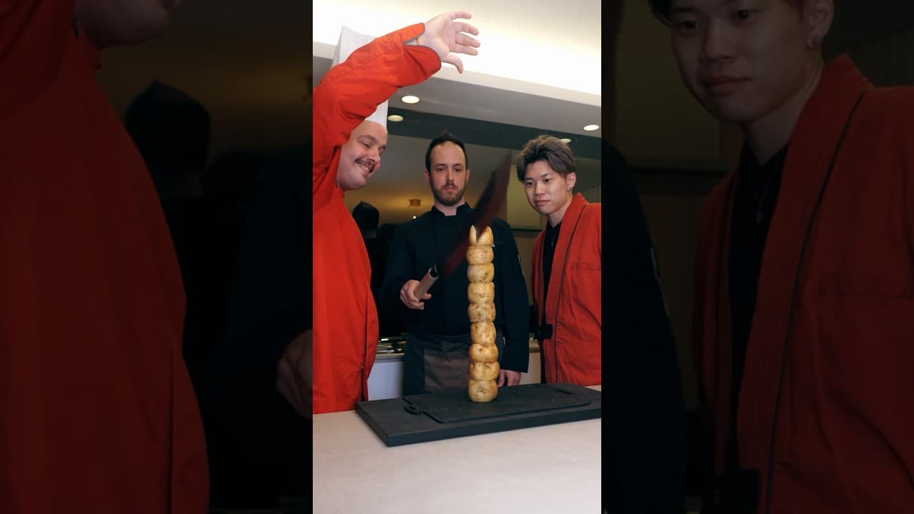 Cut the 10 potatoes with the sharp knife🔪✨#knife #sharpening #sharpener #asmr