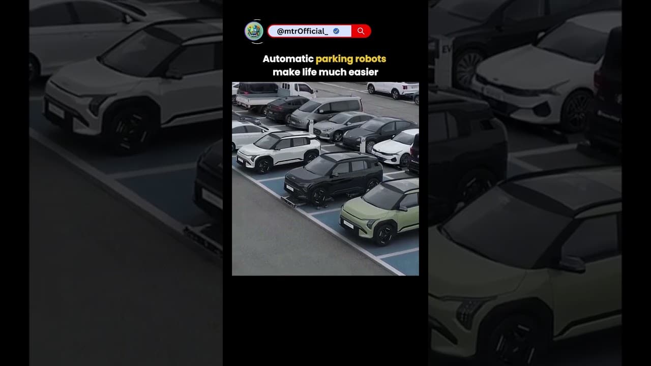These AI-powered parking robots are quietly changing the game! #automobile