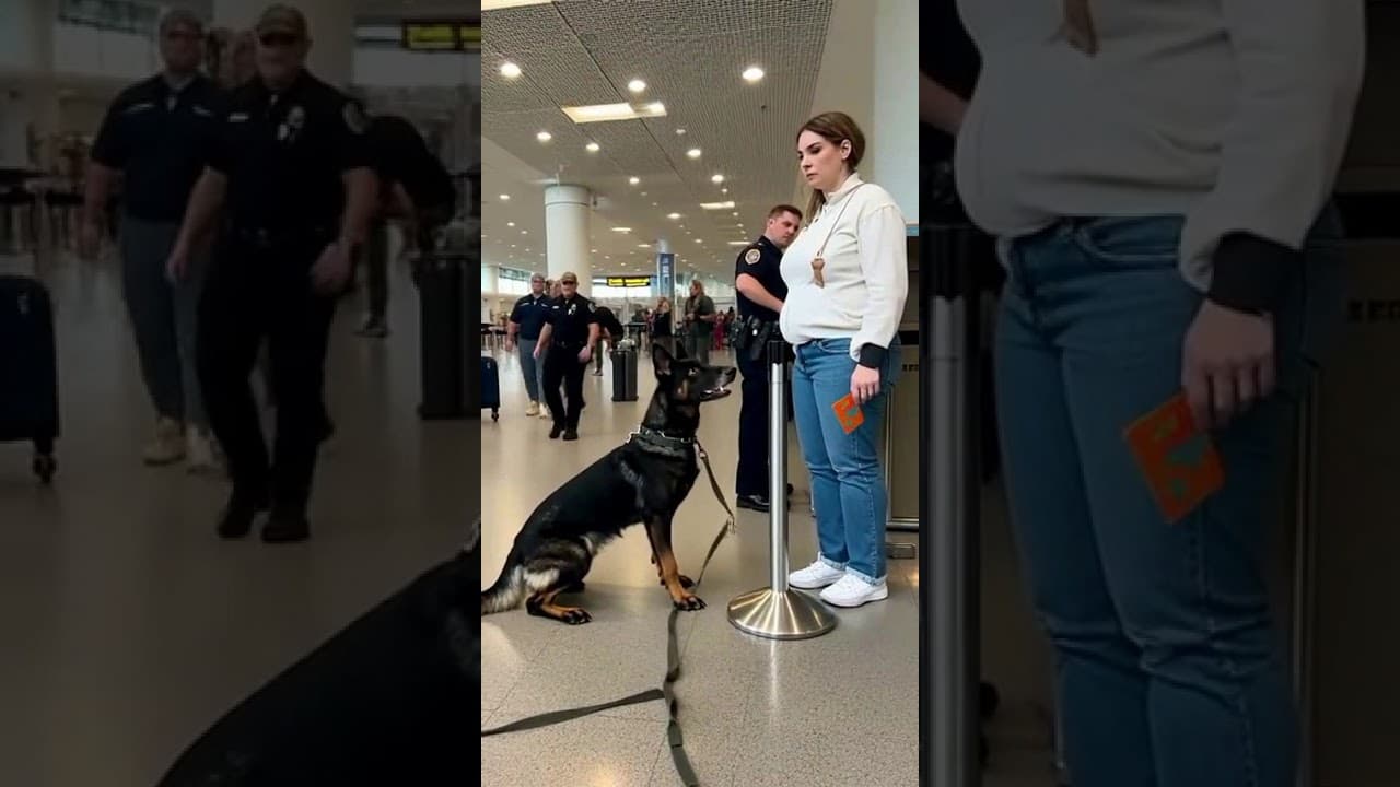 “Pregnant Woman Shocked by K9’s Unexpected Reaction 🐕💥” #goldenretreivers #k9  #doglove #loyaldog