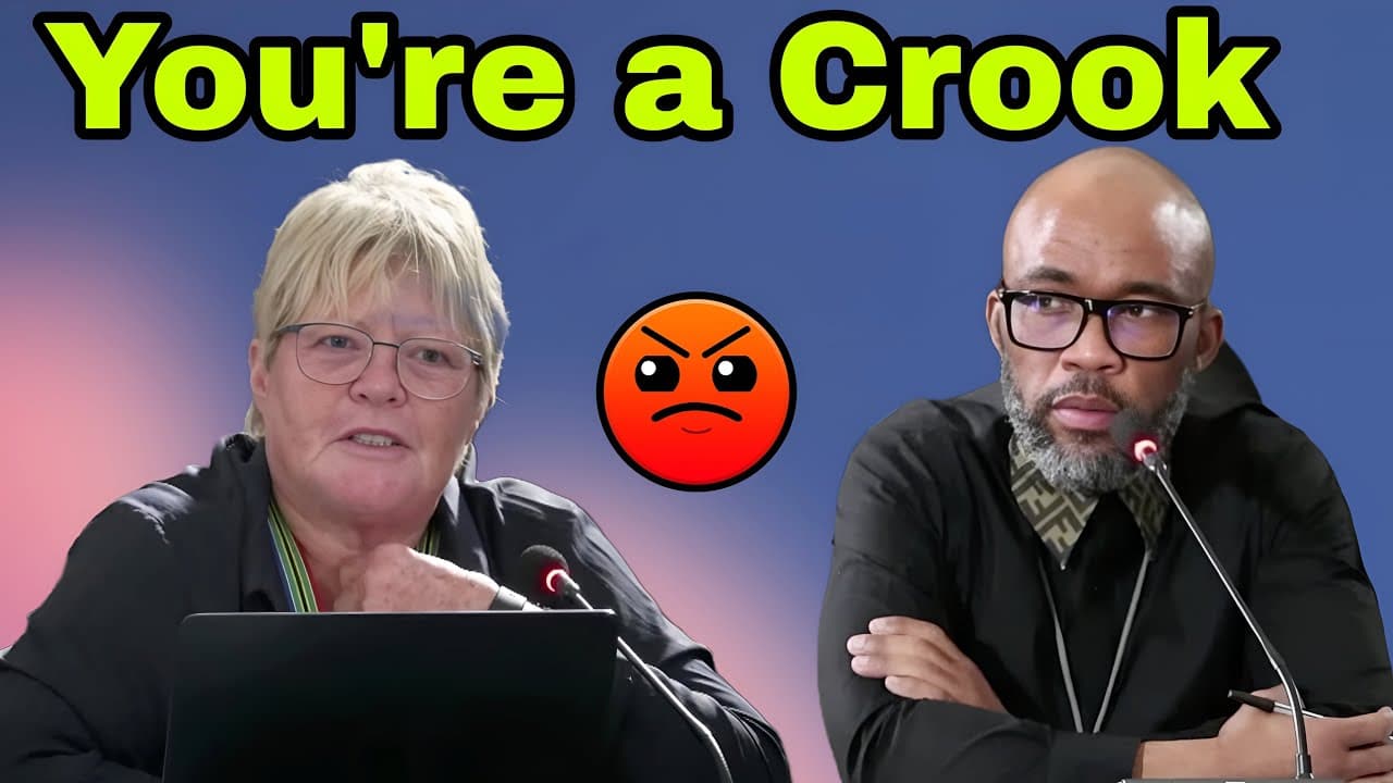 Glynnis Breytenbach Grill & makes Cat Matlala angry. You're a Crook.