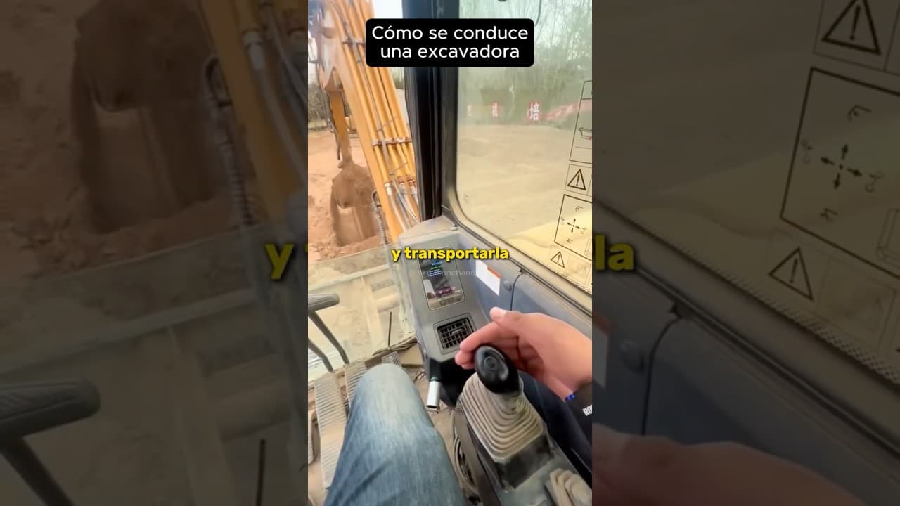 Cómo se conduce una excavadora 🚜🚧 #excavadora  #conocimiento  #obras