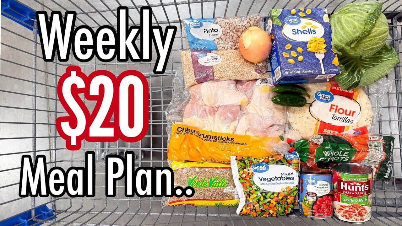 How to Eat DINNER For $20 a Week | Emergency Grocery Budget MealPlan | Tasty Recipes | Julia Pacheco