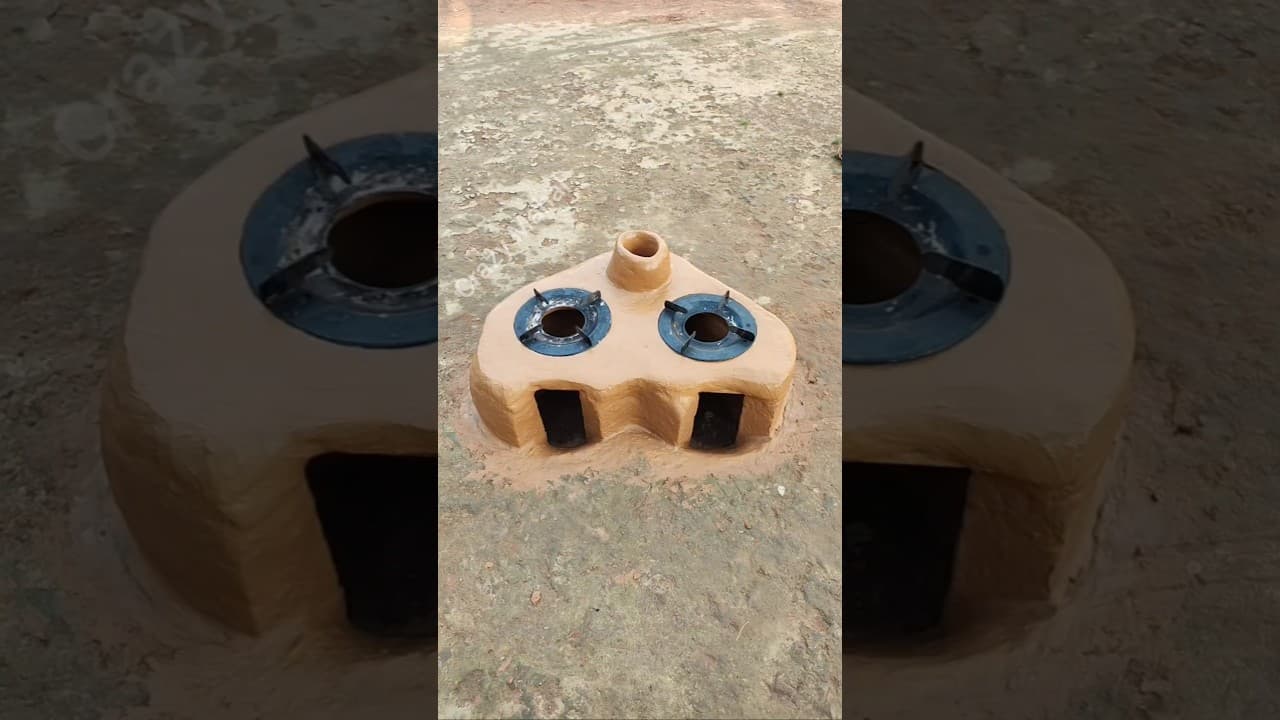 Beautiful heart ❤️ sizing wood stove || Mitti ka chulha #shorts