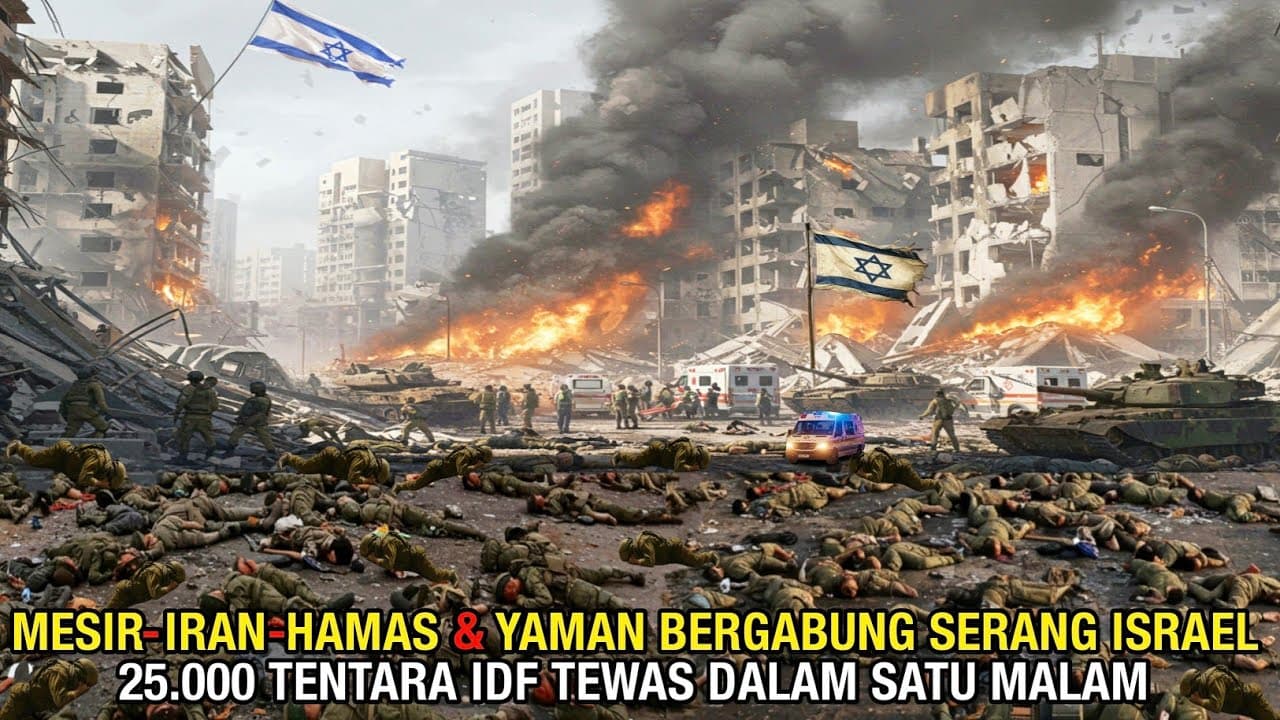 MESIR-IRAN-HAMAS DAN YAMAN BERGABUNG SERANG ISRAEL, 25.000 TENTARA IDF TEWAS DALAM HITUNGAN JAM