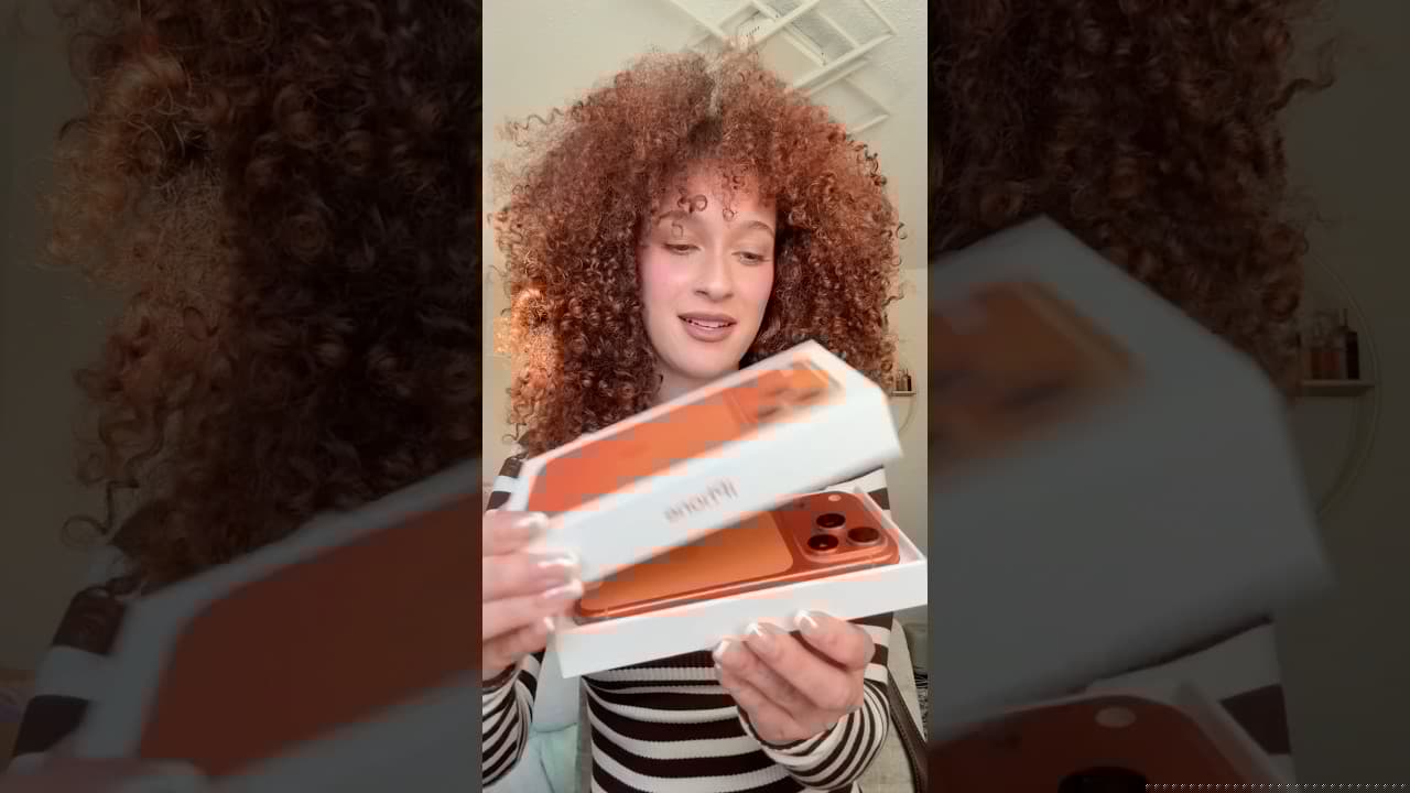 UNBOXING MY NEW ORANGE IPHONE 17 PRO!! #iphone17