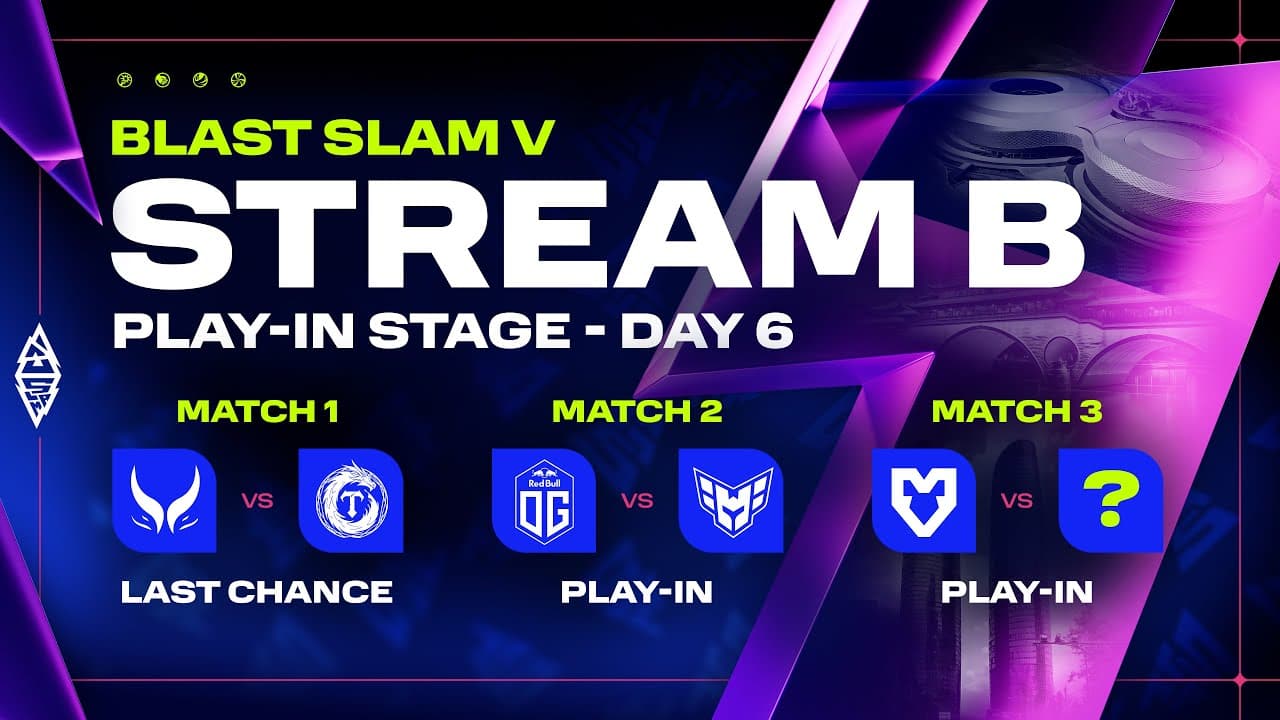 BLAST Slam V, Play-in Stage, Day 6: Stream B - Dota 2 LIVE