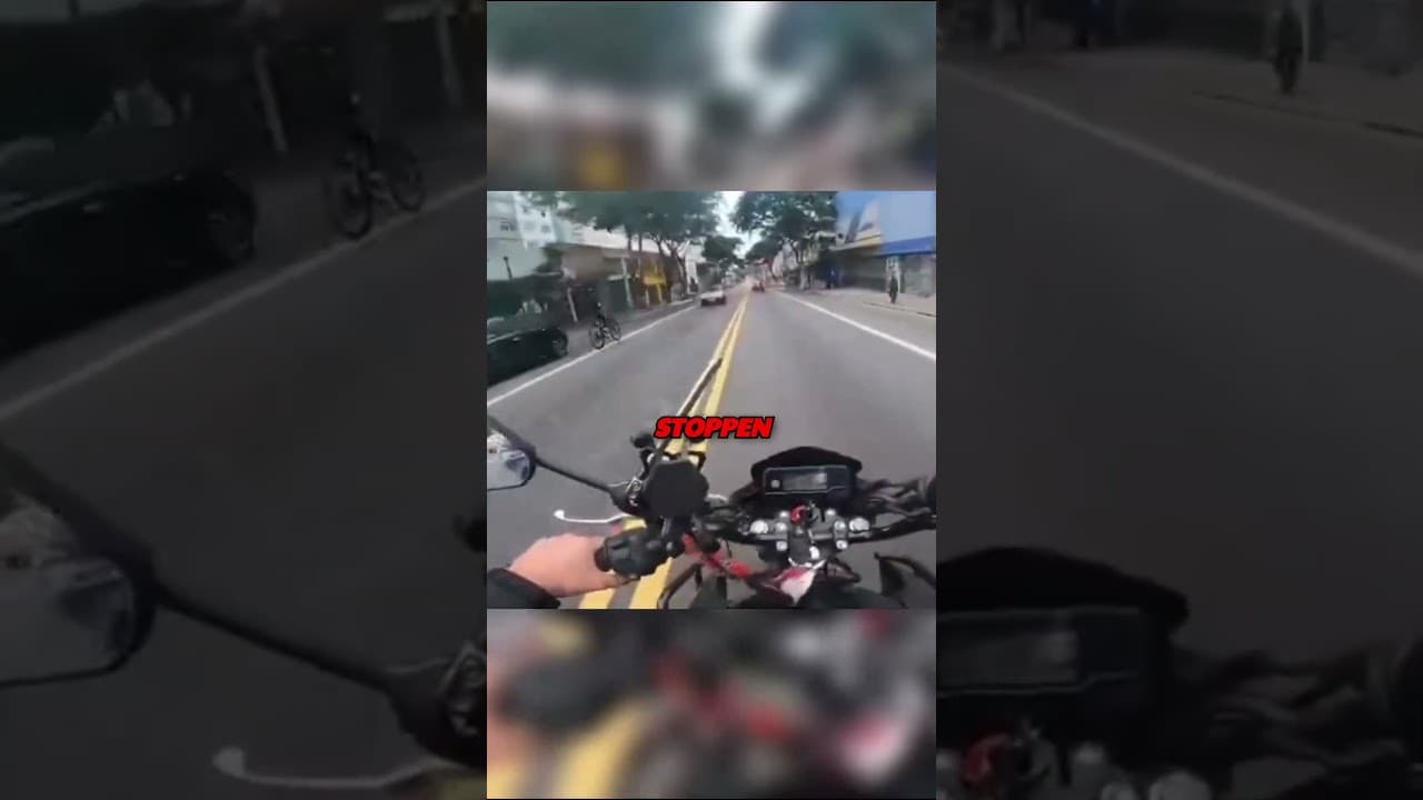 Biker rammt Dieb zu Boden 😱 Videocredits: @luisaraujo-j6e