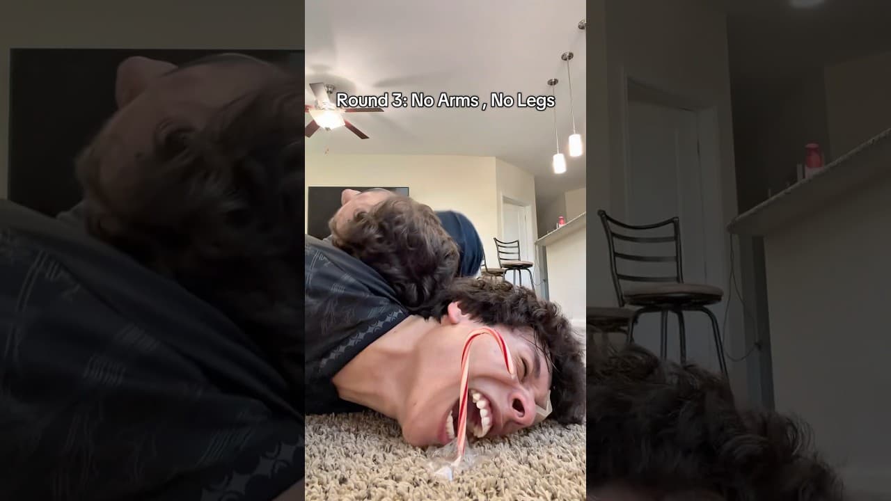 THE CANDY CANE CHALLENGE😂😭🍭