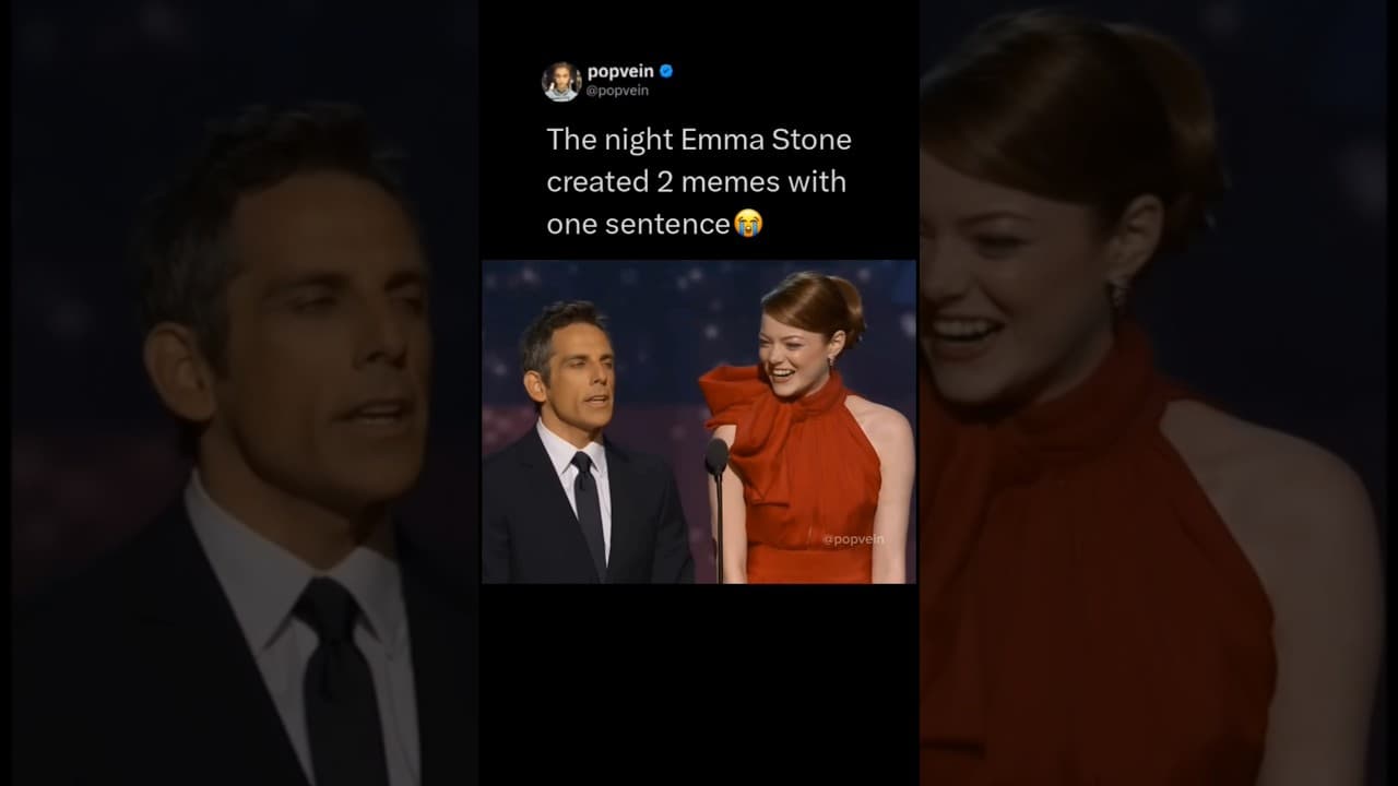 The night Emma Stone created two memes with one sentence 😭